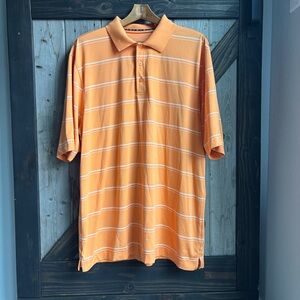 Cutter & Buck DryTec orange striped polo size XXL
